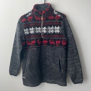 Simply Southern fuzzy quarter zip winter jacket women size small